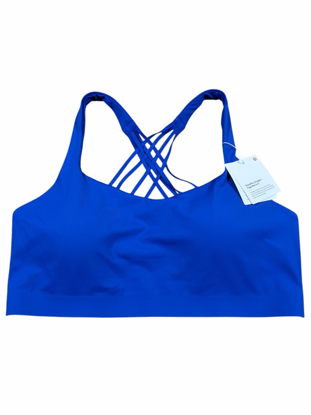 NWT Lululemon FlexyFlex Yoga Bra *Light Support, A-C Cups (Beach Ball Blue) L/XL